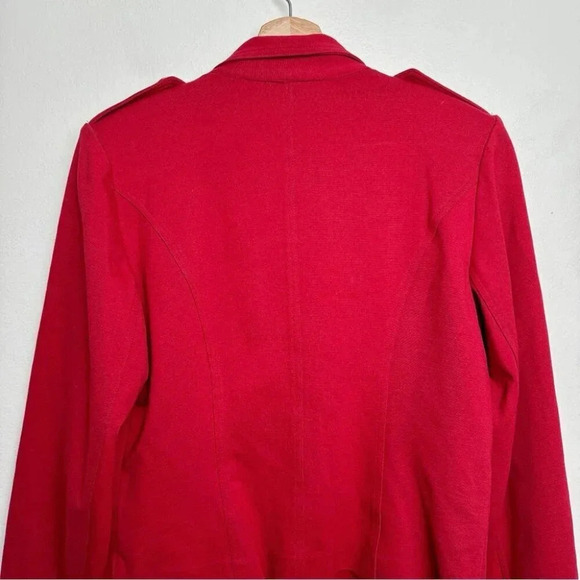Frank Lyman  Womens Size 6 Double Button Red Cropped Blazer - Picture 13 of 15